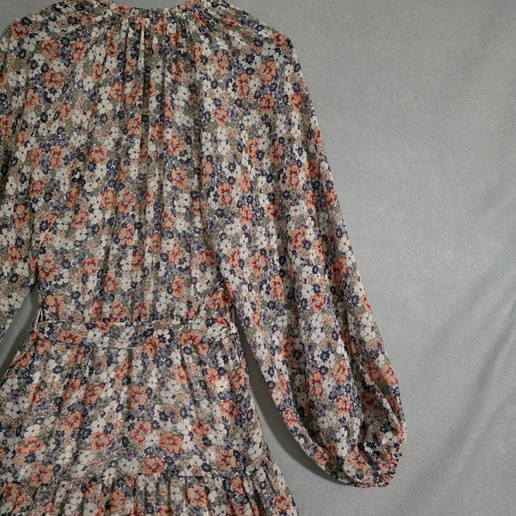 NWT MinkPink Womens Arve Floral Belted Midi Dress XS - Picture 12 of 13